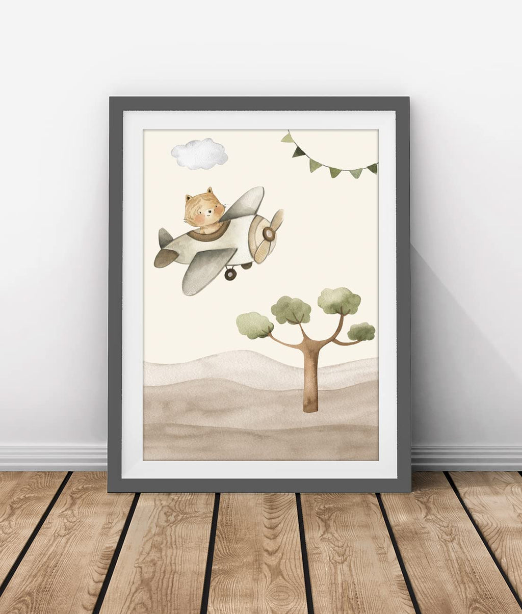 artpin® 8er Set Poster Kinderzimmer - A4 Bilder Babyzimmer - Deko Mädchen Junge