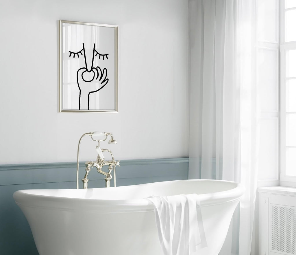 artpin® Badezimmer Poster – Lustige & moderne Wandbilder fürs WC und Bad