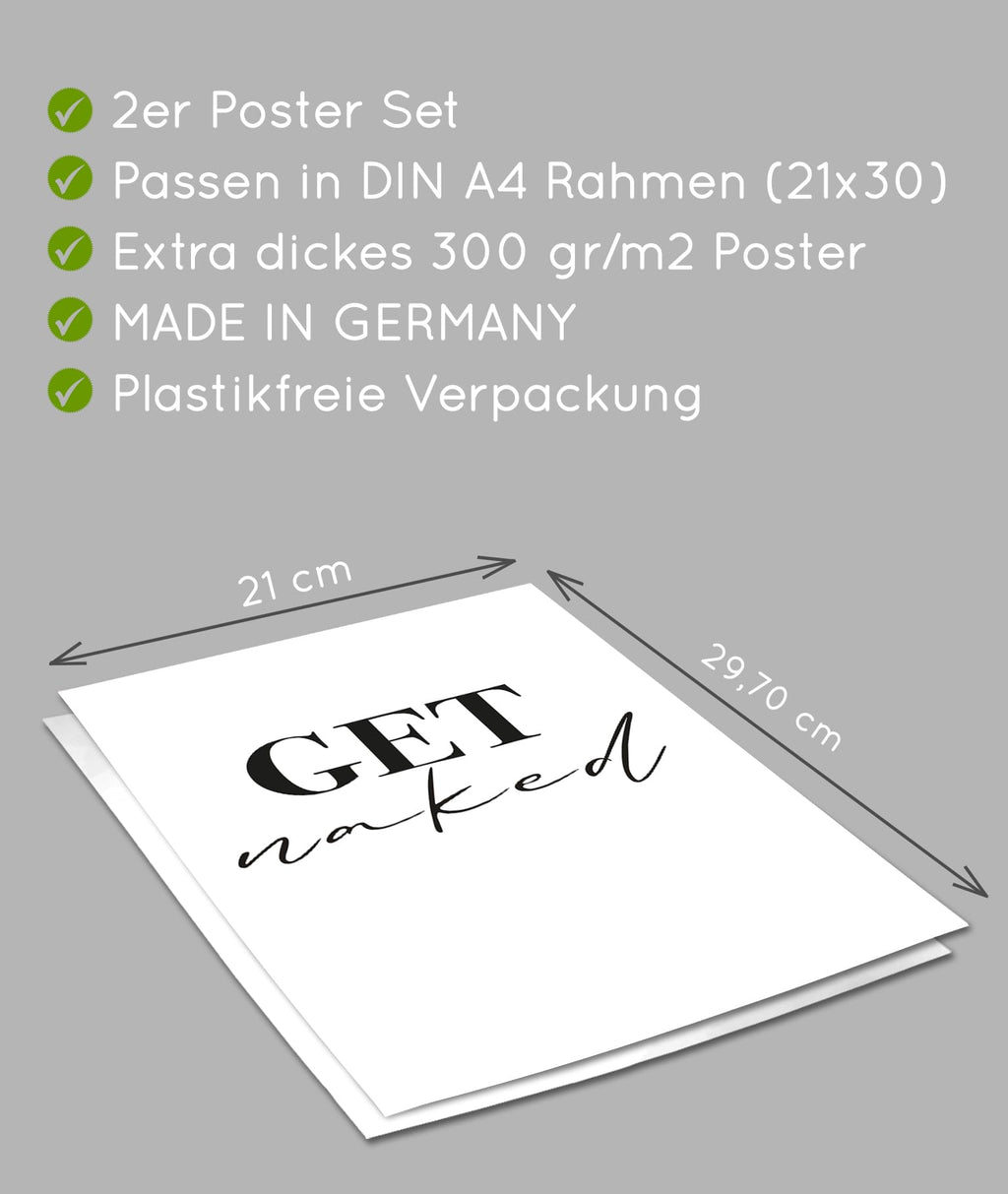 artpin® Badezimmer Poster – Lustige & moderne Wandbilder fürs WC und Bad