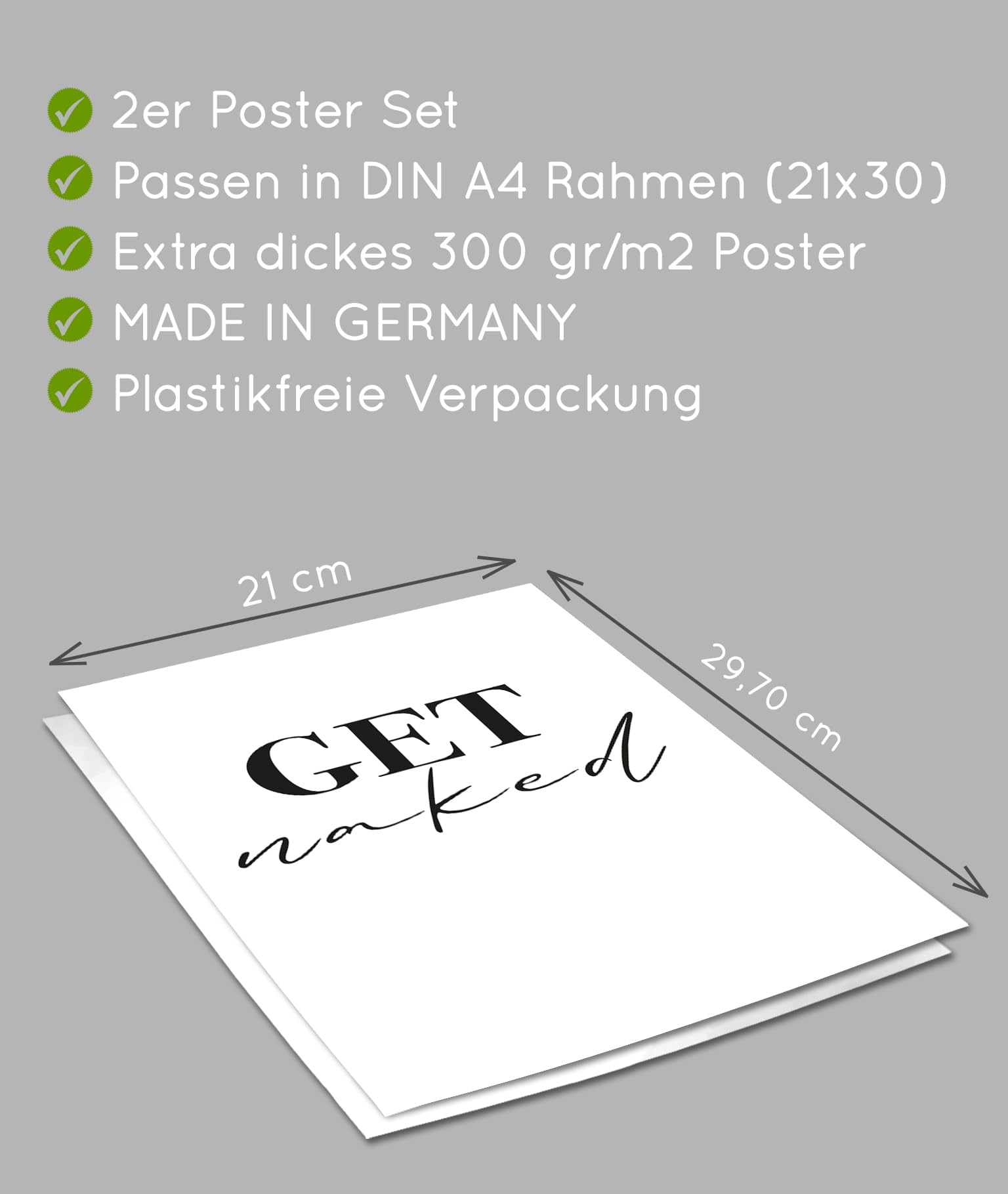 artpin® Badezimmer Poster – Lustige & moderne Wandbilder fürs WC und Bad