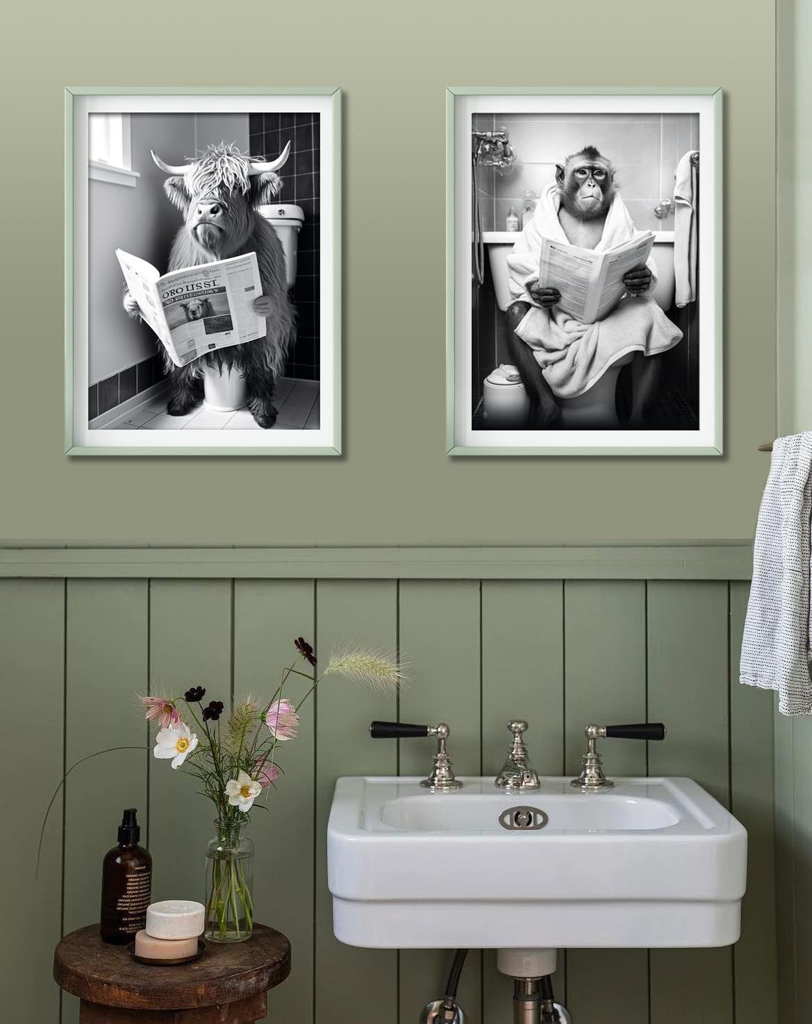 artpin® Badezimmer Poster – Lustige & moderne Wandbilder fürs WC und Bad