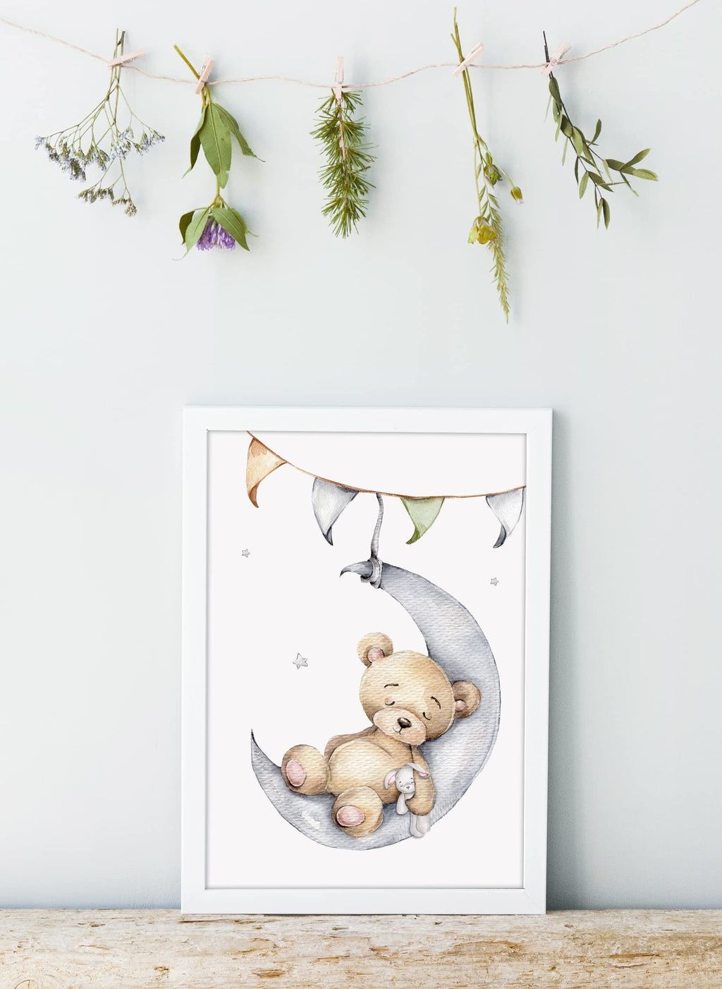 artpin® 8er Set Poster Kinderzimmer - A4 Bilder Babyzimmer - Deko Mädchen Junge