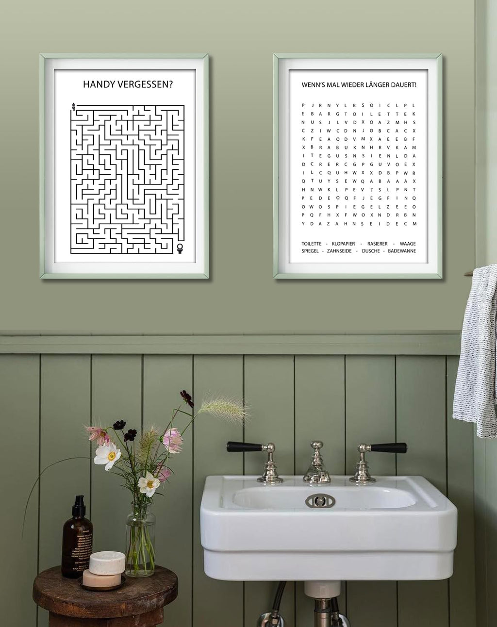 artpin® Badezimmer Poster – Lustige & moderne Wandbilder fürs WC und Bad