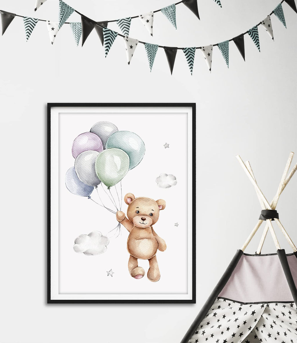 artpin® Poster Set DIN A3 Bilder Kinderzimmer Deko Mädchen Junge - Babyzimmer Bilderwand 4x A3 & 2x A4