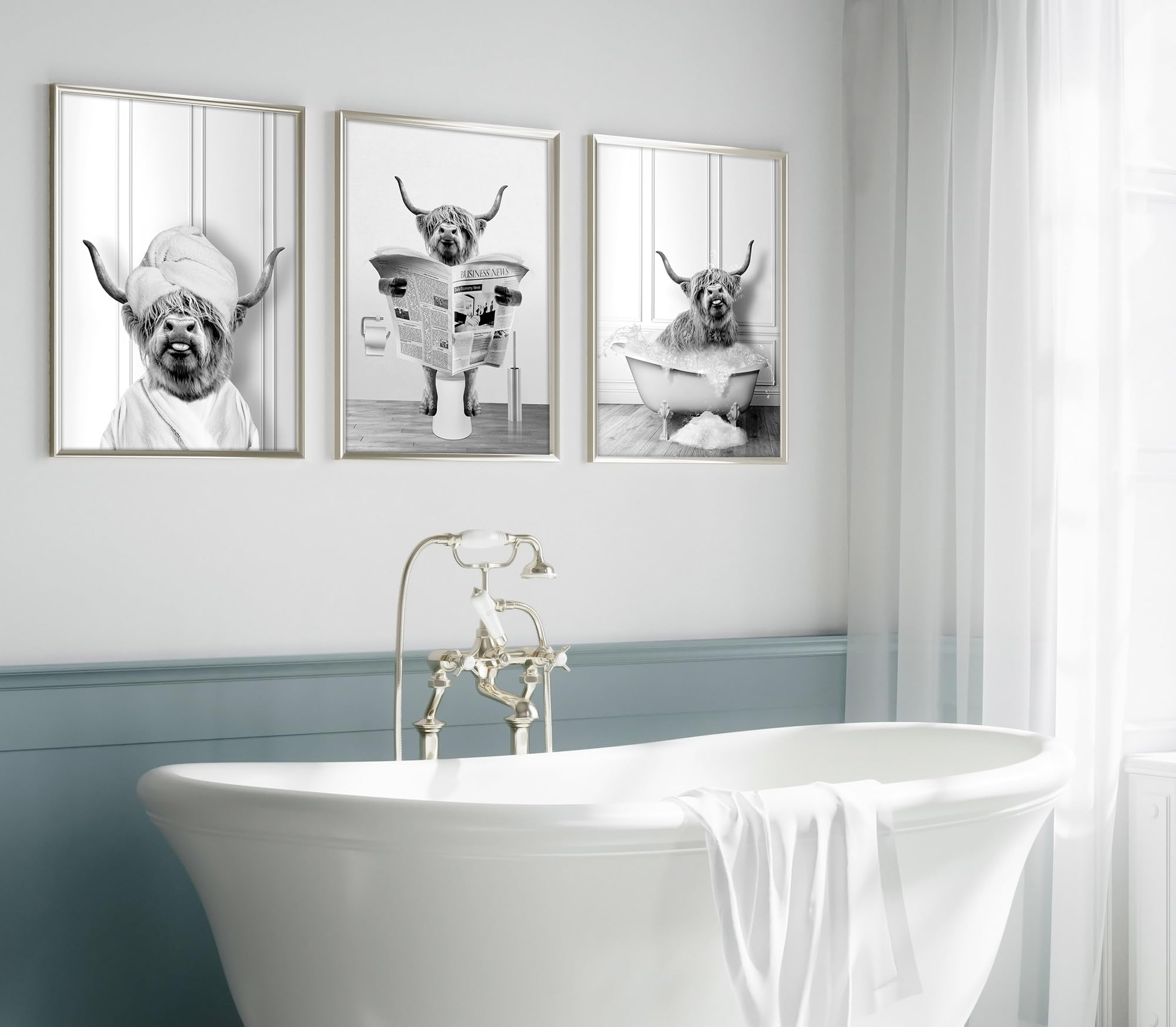 artpin® Badezimmer Poster – Lustige & moderne Wandbilder fürs WC und Bad