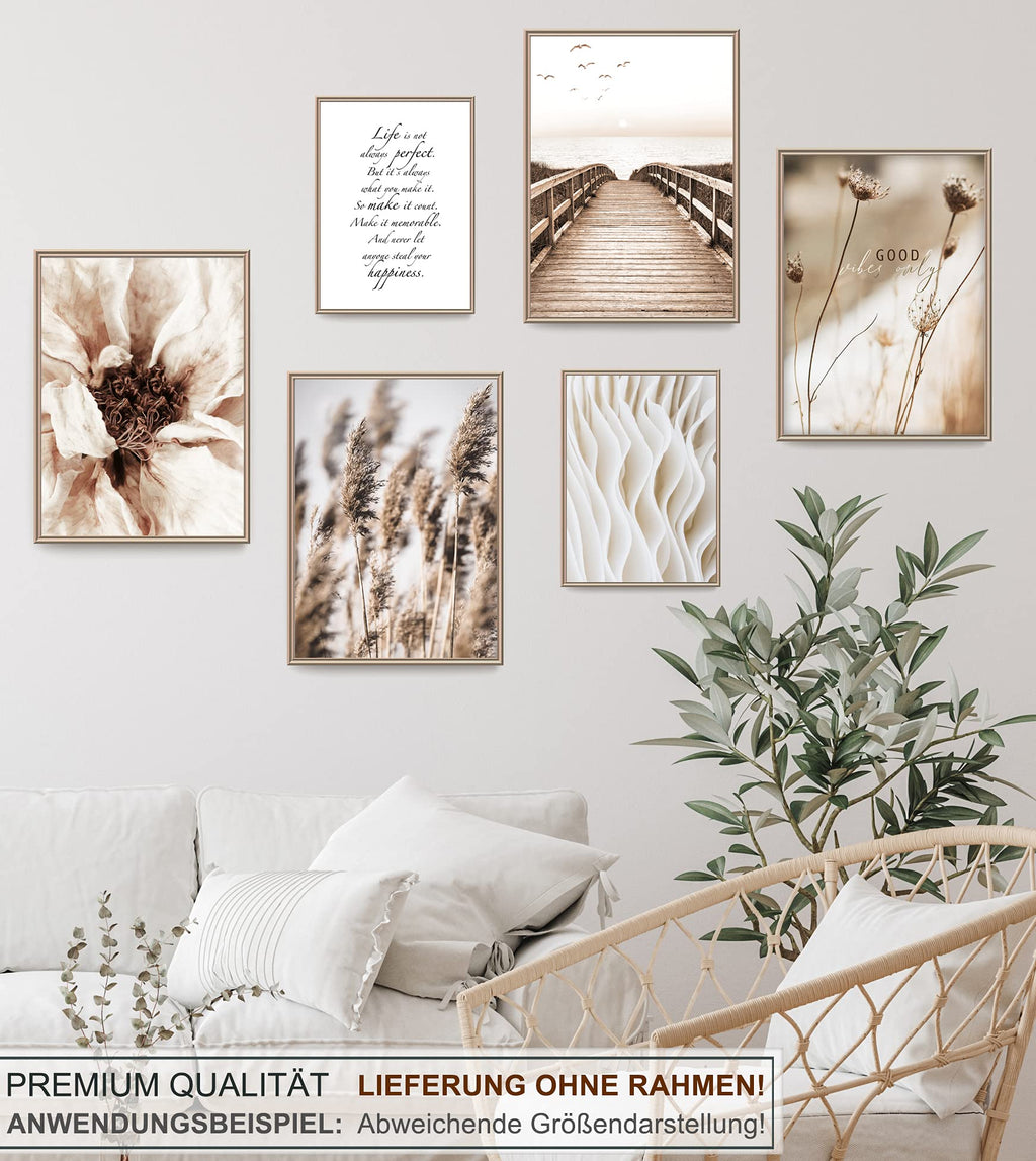 artpin® - Moderne Wandposter Set - Bilder Wohnzimmer Deko Schlafzimmer - ohne Rahmen