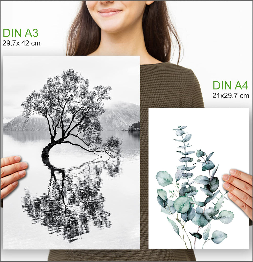 artpin® Moderne Poster Set - Bilder Wohnzimmer Deko Schlafzimmer - Bilderwand ohne Rahmen