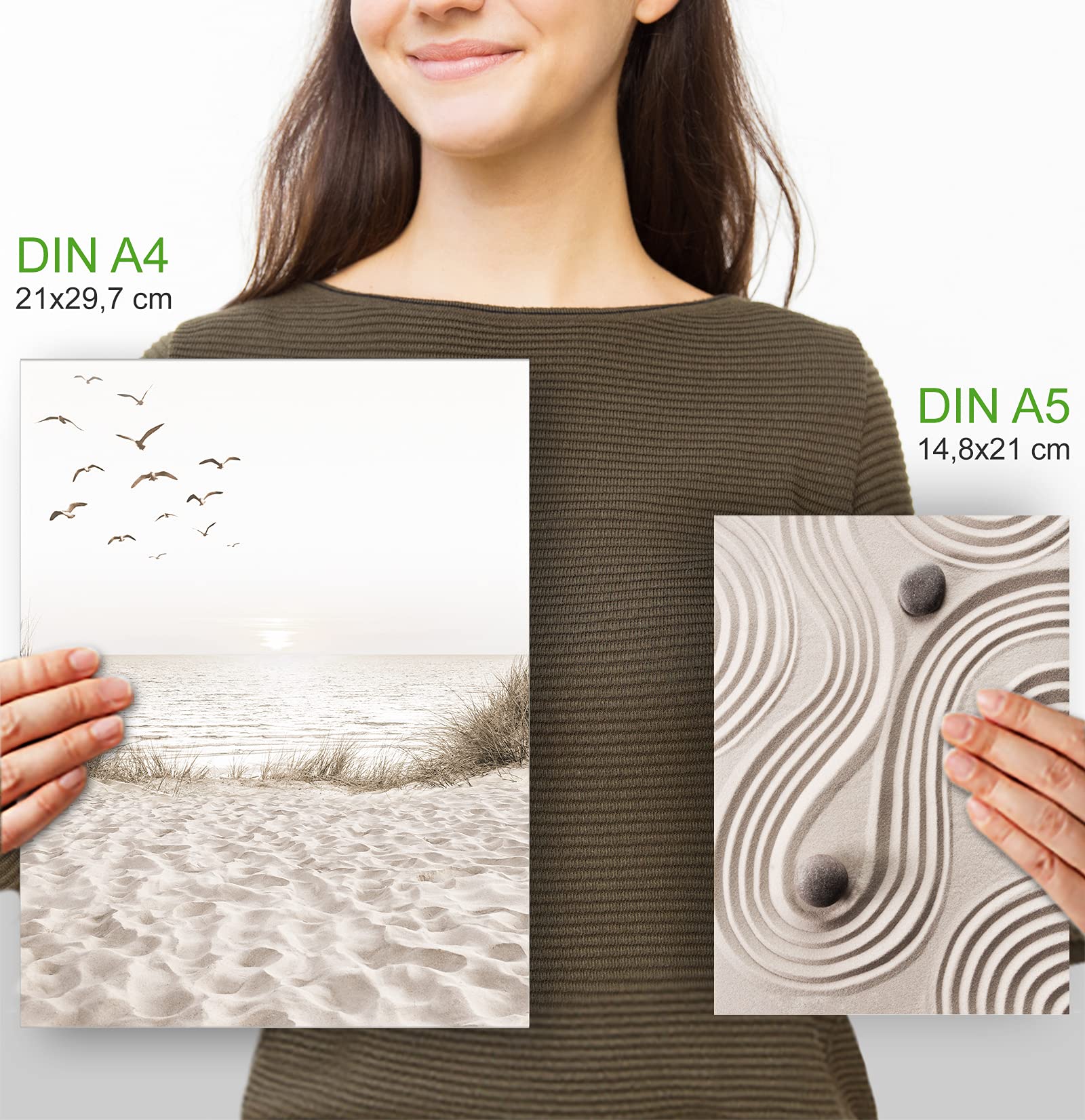 artpin® Moderne Poster Set - Bilder Wohnzimmer Deko Schlafzimmer - Bilderwand ohne Rahmen