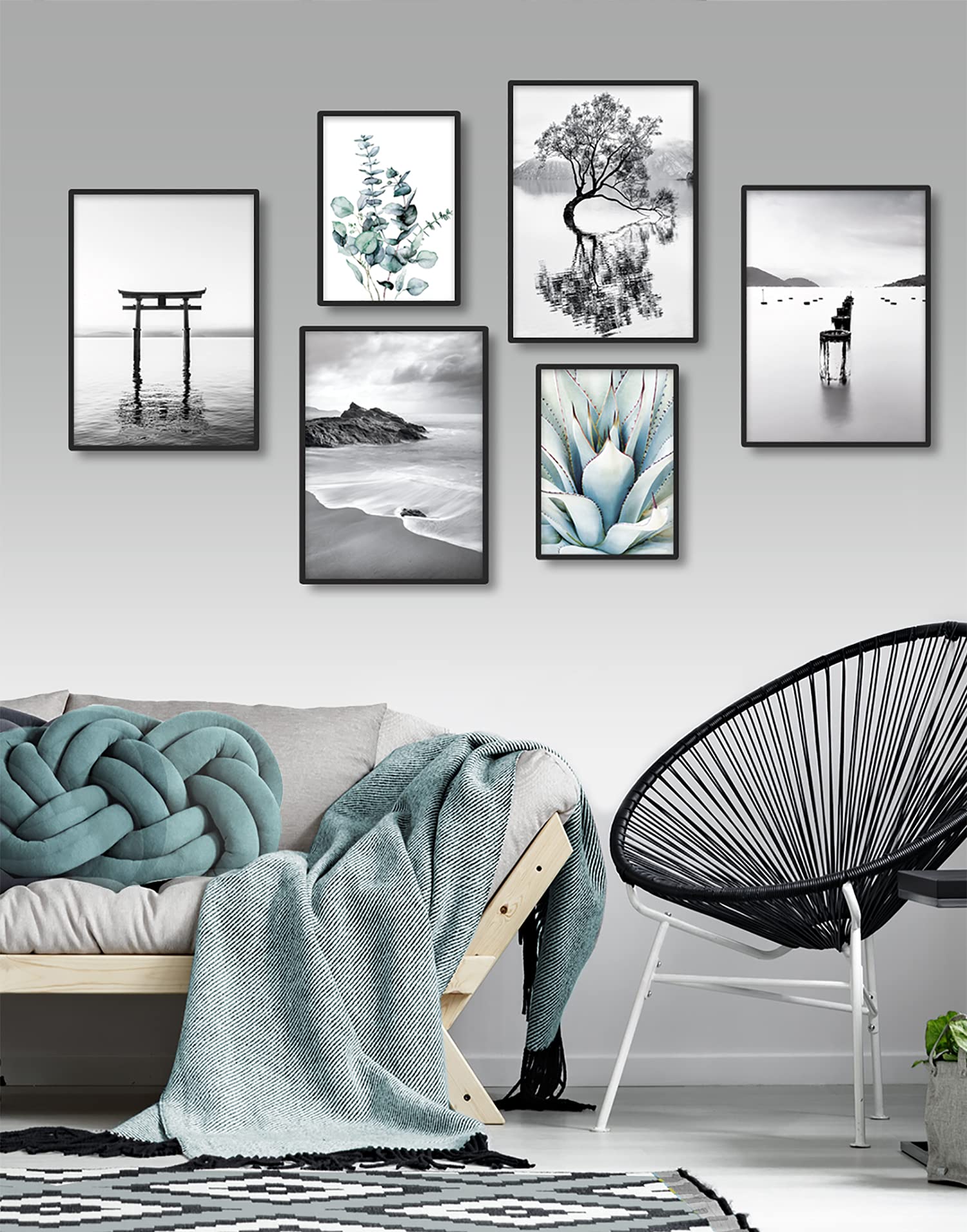 artpin® Moderne Poster Set - Bilder Wohnzimmer Deko Schlafzimmer - Bilderwand ohne Rahmen