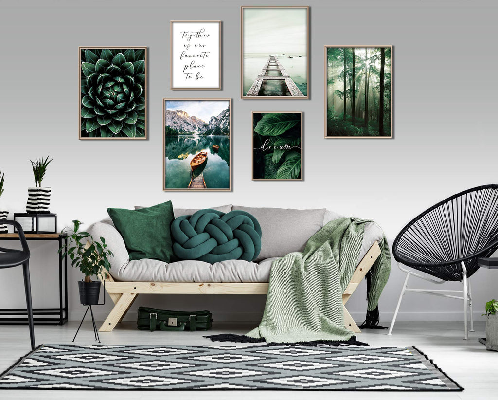 artpin® Moderne Poster Set - Bilder Wohnzimmer Deko Schlafzimmer - Bilderwand ohne Rahmen