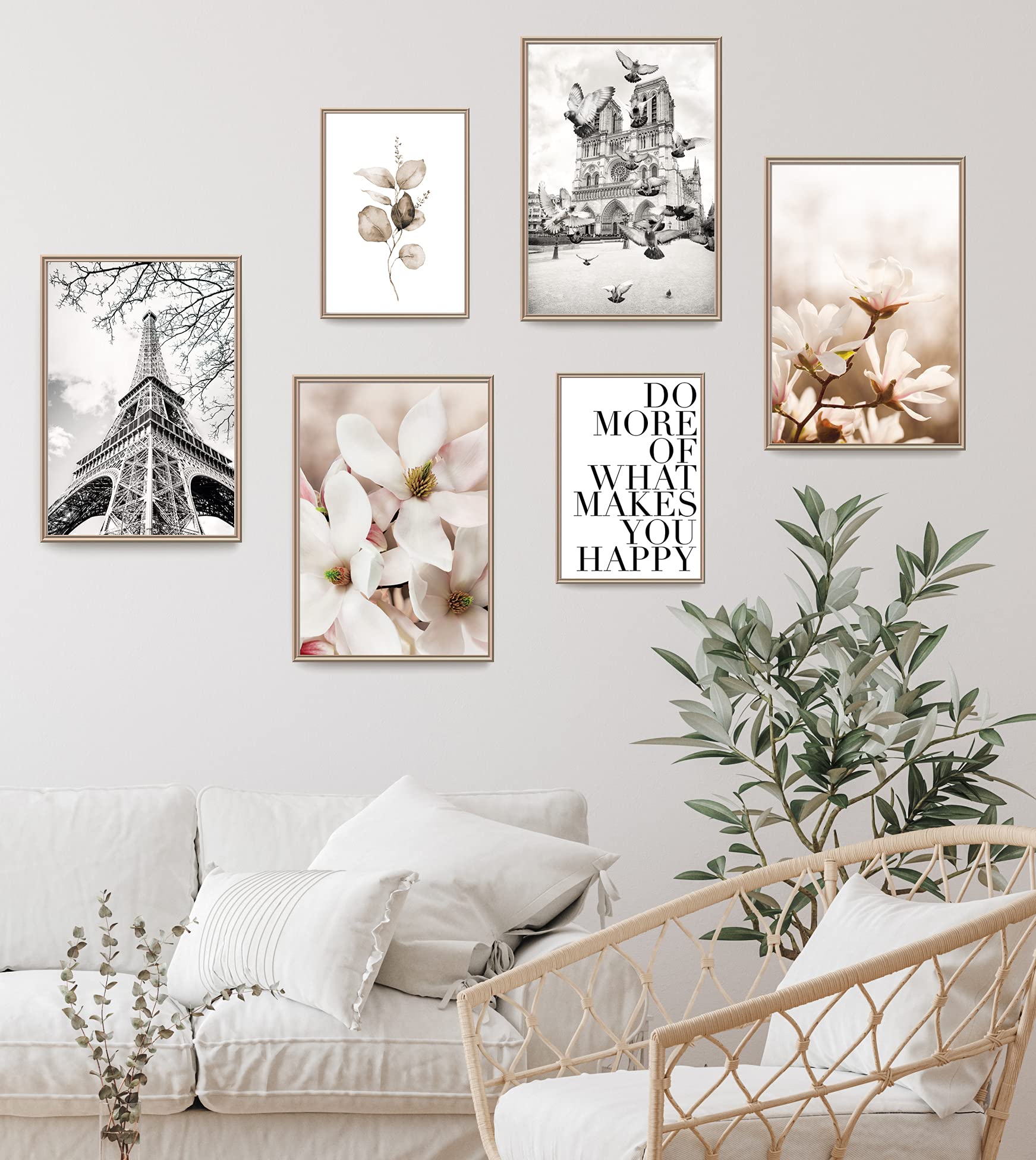 artpin® Moderne Poster Set - Bilder Wohnzimmer Deko Schlafzimmer - Bilderwand ohne Rahmen