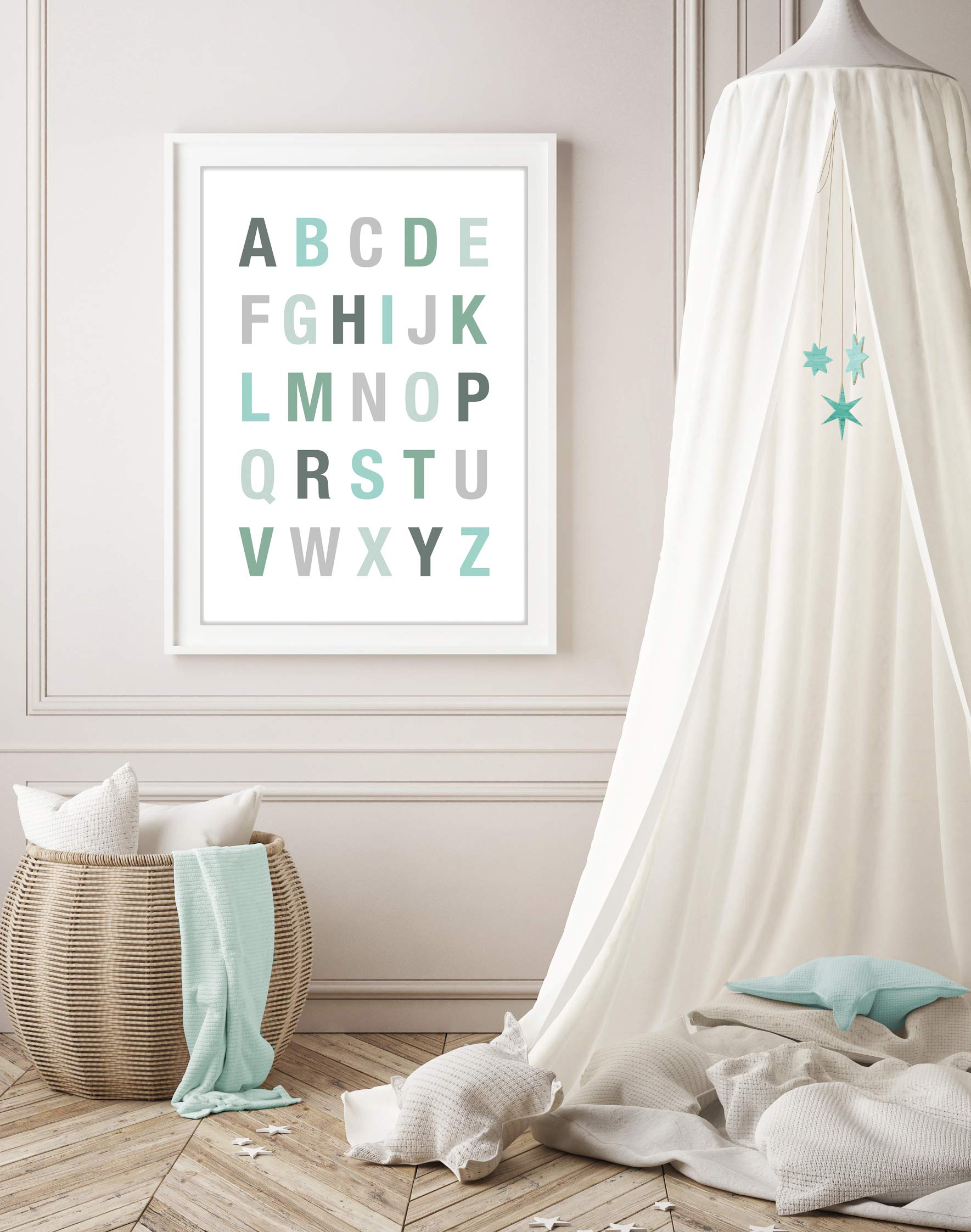 artpin® Poster Set DIN A3 Bilder Kinderzimmer Deko Mädchen Junge - Babyzimmer Bilderwand 4x A3 & 2x A4