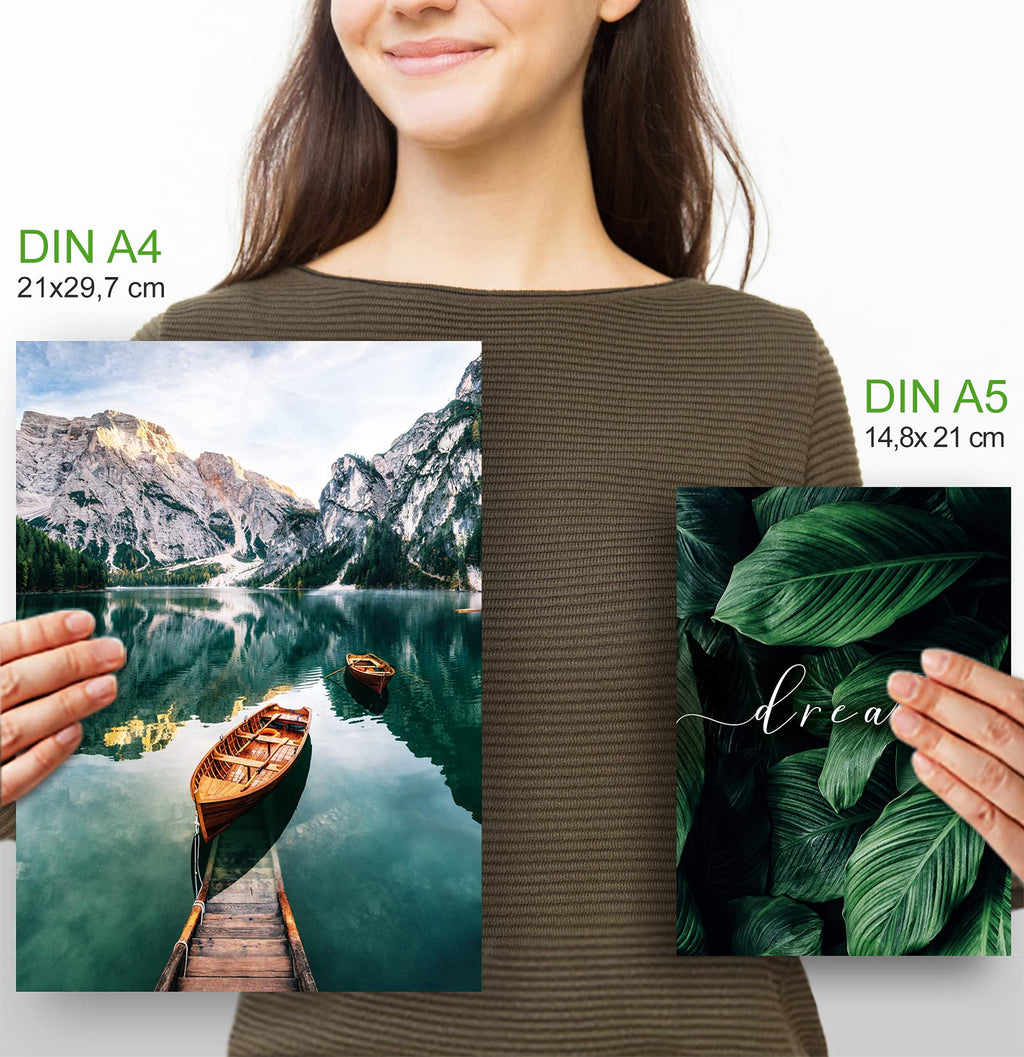 artpin® 6er Poster Set Wohnzimmer - Bilder Deko Schlafzimmer - Stilvolle Wandbilder - A4 ohne Bilderrahmen