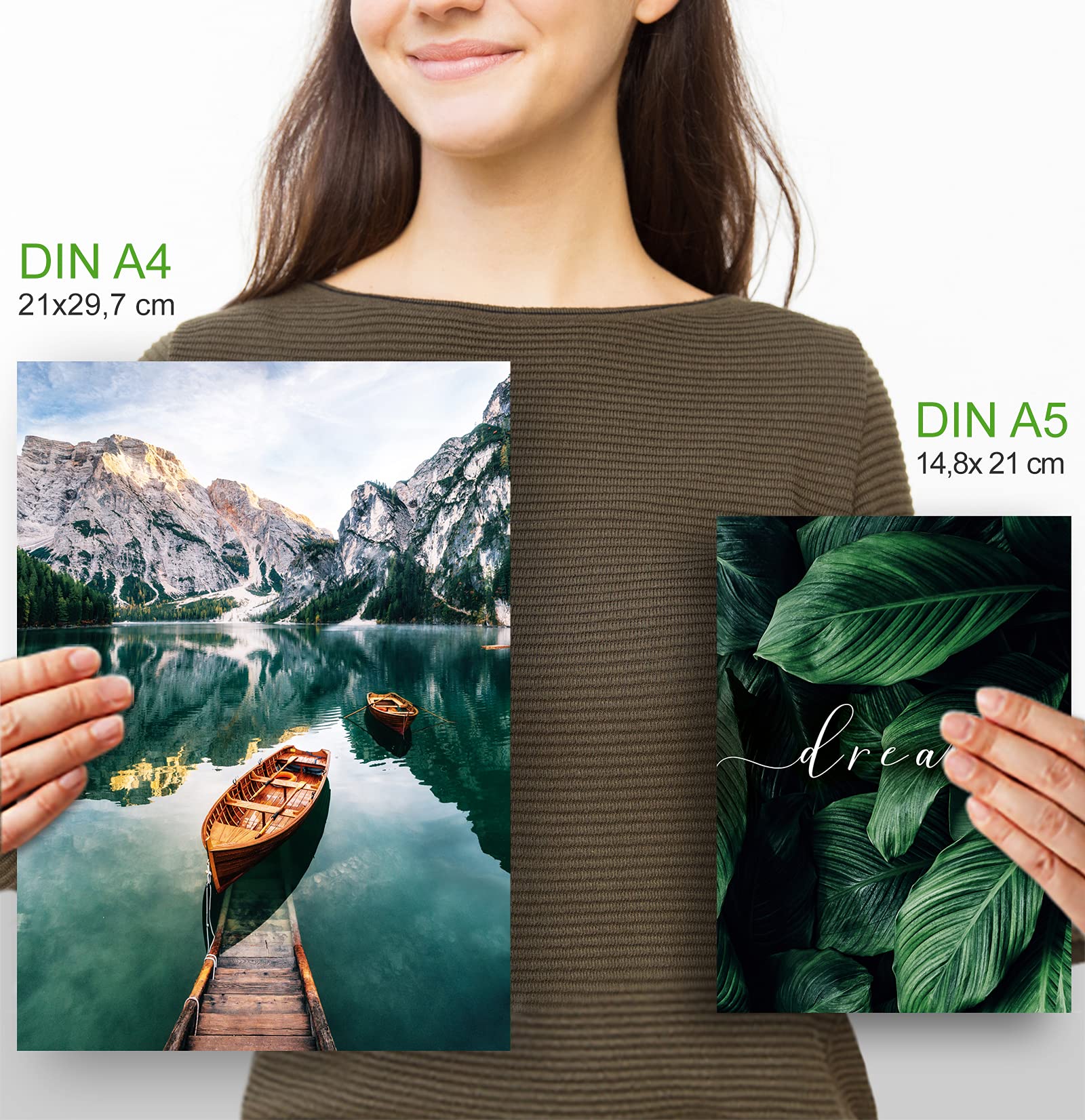 artpin® 6er Poster Set Wohnzimmer - Bilder Deko Schlafzimmer - Stilvolle Wandbilder - A4 ohne Bilderrahmen