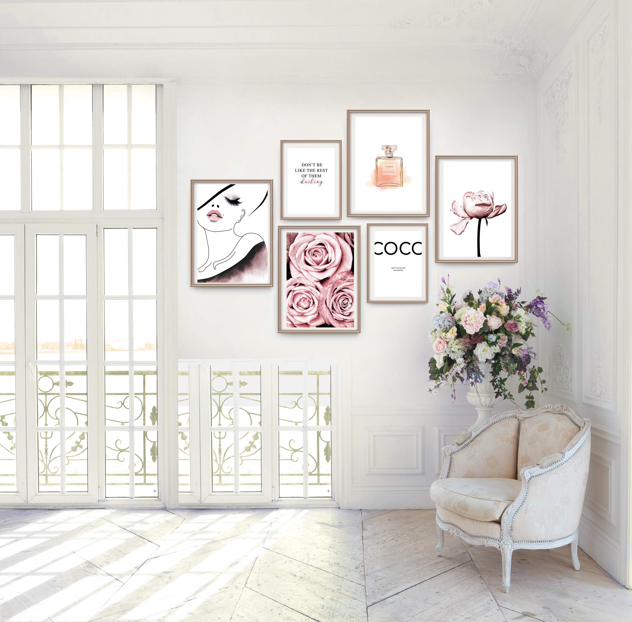 artpin® Moderne Poster Set - Bilder Wohnzimmer Deko Schlafzimmer - Bilderwand ohne Rahmen