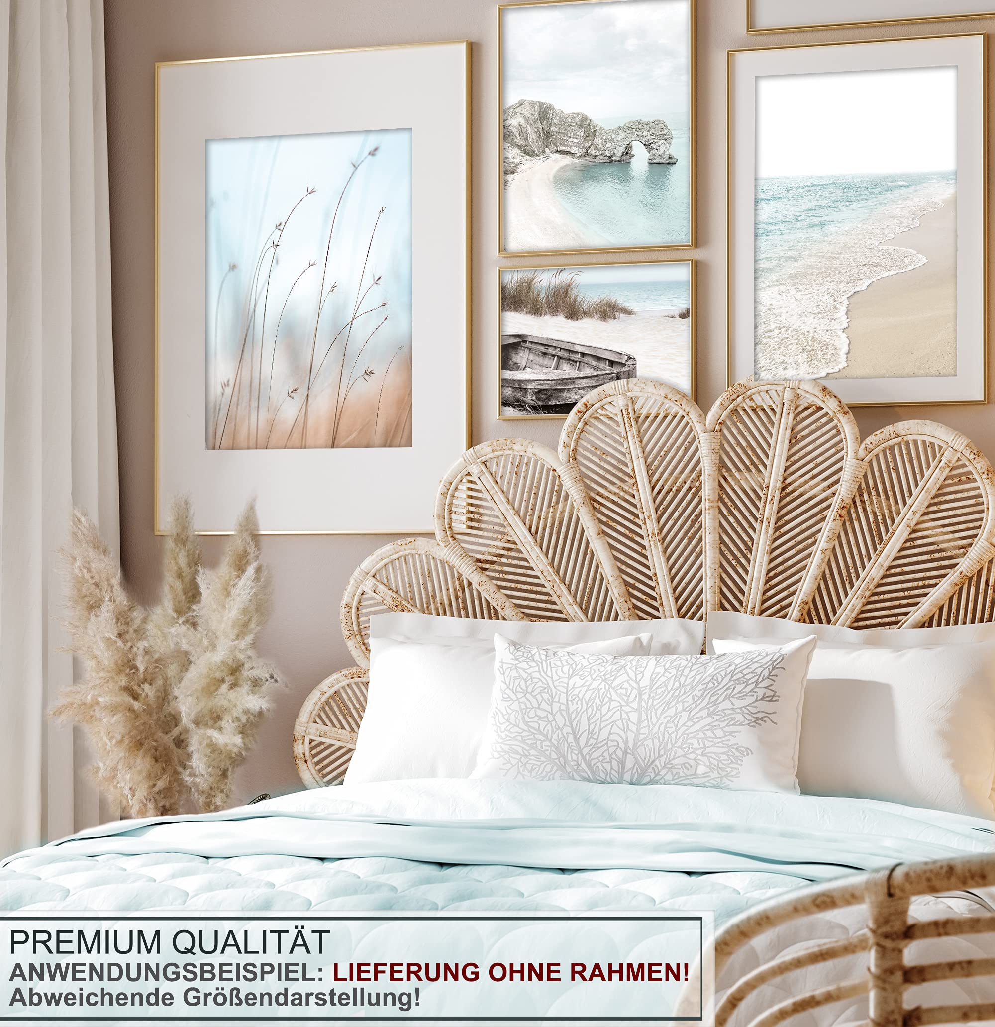 artpin® Moderne Poster Set - Bilder Wohnzimmer Deko Schlafzimmer - Bilderwand ohne Rahmen