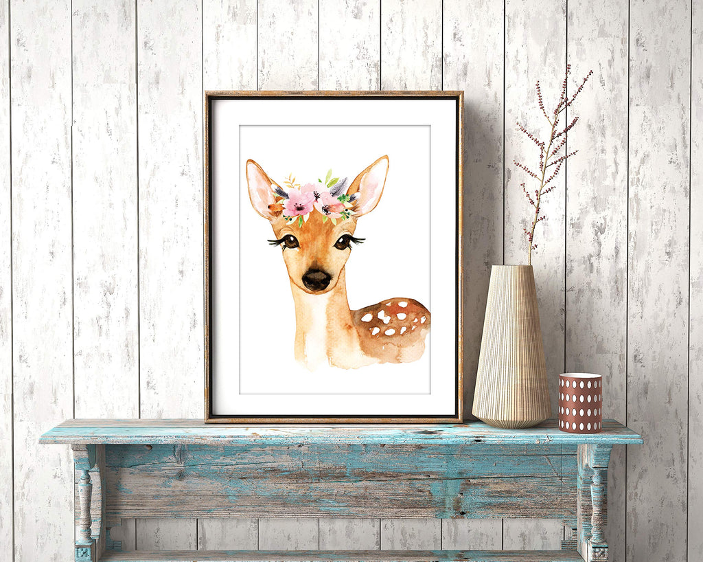 artpin® 6er Set Poster Kinderzimmer - A4 Bilder Babyzimmer - Boho Deko Mädchen Wandbilder P39