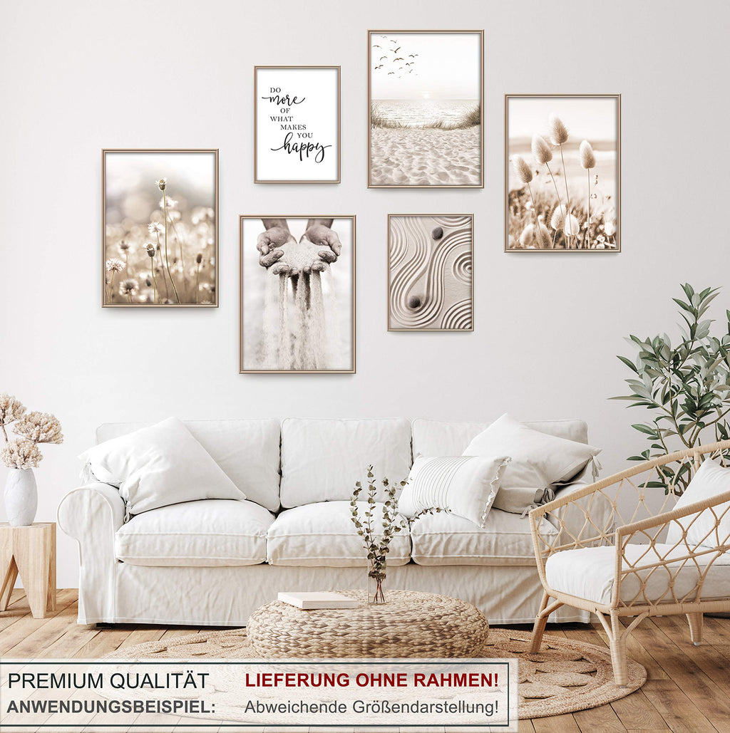 artpin® Moderne Poster Set - Bilder Wohnzimmer Deko Schlafzimmer - Bilderwand ohne Rahmen
