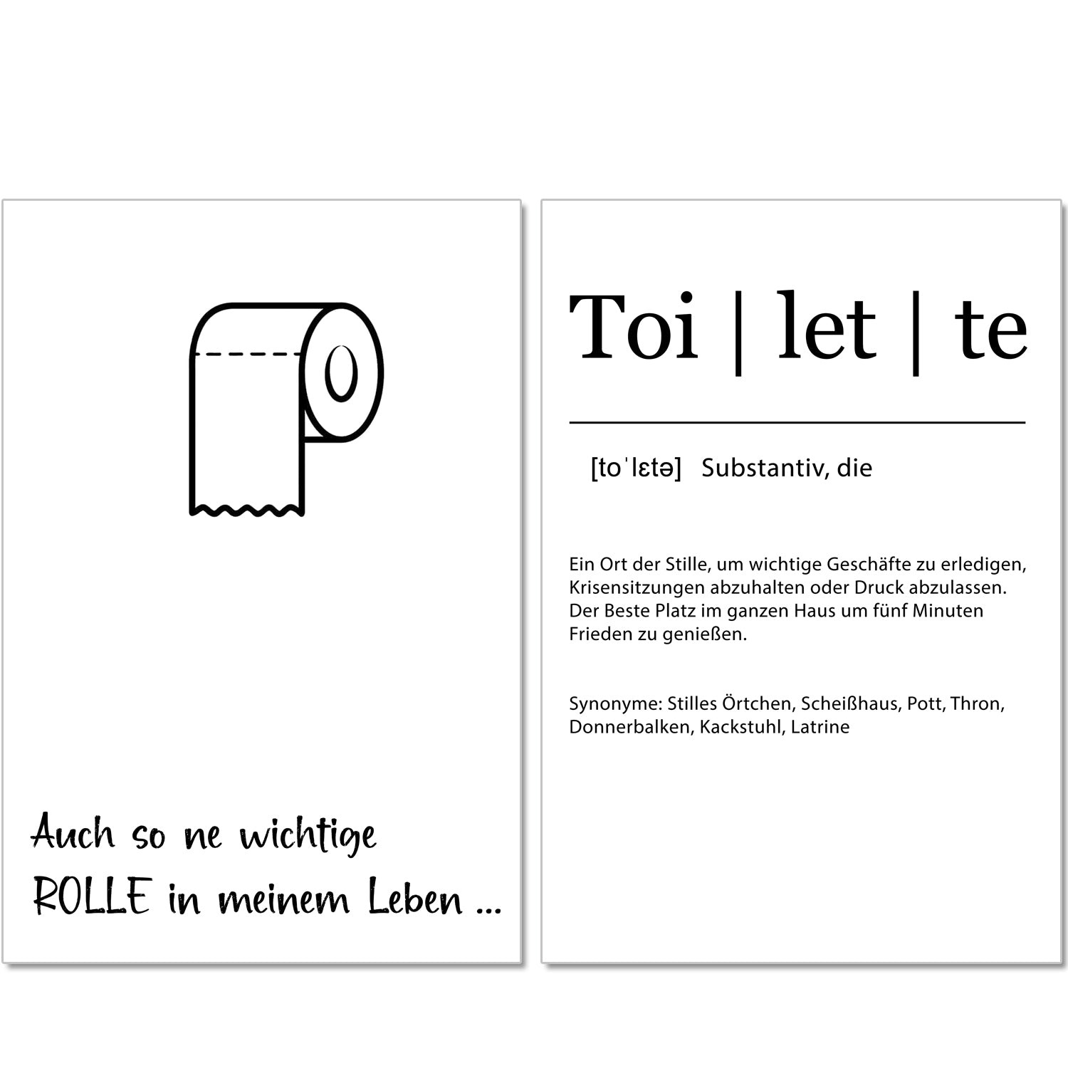 artpin® Badezimmer Poster – Lustige & moderne Wandbilder fürs WC und Bad