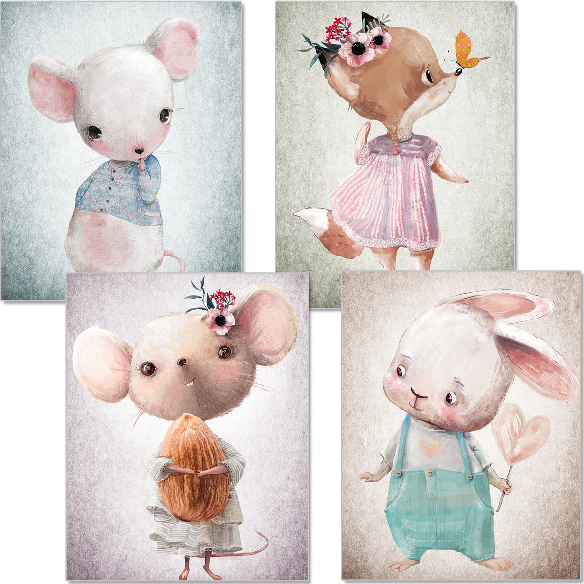 Pastell Tierfreunde